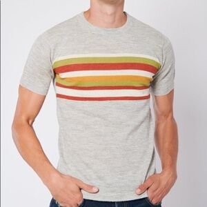 Propaganda Agency Contrast Stripes Short Sleeve Sweater Tee